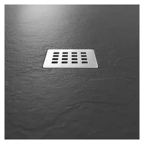 Piatto doccia ardesia 80x140 resina effetto pietra antracite Karen