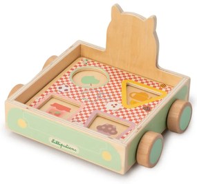 Lilliputiens - Auto picnic a trainare con inseritore forme - Lupo Louis