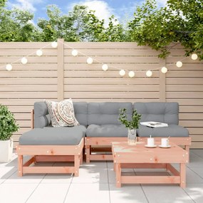 Set salotto da giardino 5 pz in legno massello di douglas