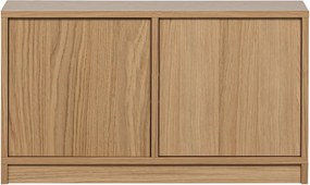 Parete attrezzata con mobile TV in rovere naturale 304x243 cm Modulair - vtwonen