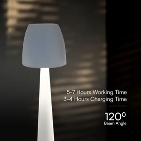 LED Lampada da tavolo touch ricaricabile e dimmerabile LED/3W/5V 3000-6000K bianco