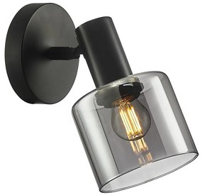 ITALUX WL-65342-1 BK+SG - Faretto da parete SANTIA 1xE27/40W/230V