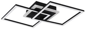 Plafoniera di design nera con LED integrato dimmerabile a 3 livelli - Veni