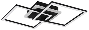 Plafoniera di design nera con LED integrato dimmerabile a 3 livelli - Veni