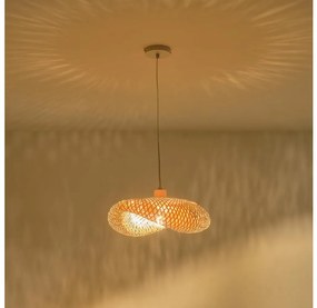 Lampadario a sospensione con filo 1xE27/40W/230V bambù