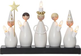 Decorazione luminosa bianca e nera con alimentazione a corrente Luciakör – Star Trading