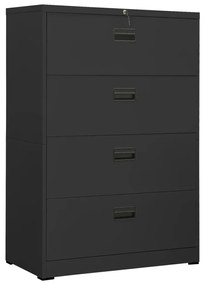 Armadio Classificatore Antracite 90x46x134 Cm İn Acciaio /