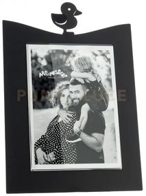 Portafoto paperella grande nero in ferro e polimetilmetacrilato 19,...