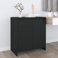 Credenza Nera 70x41x75 cm in Legno Multistrato 809738