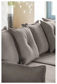 Divano letto in velluto a coste marrone chiaro (variabile) Lazy Lukka - Miuform