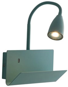 Lampadario Applique Gulp Eclettico USB Colore Verde 8W Mis 23 x 49 x 27 cm