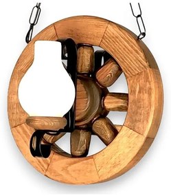 Brilagi - Lampadario a sospensione con catena ROATA 2xE14/40W/230V faggio