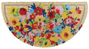 Zerbino Candy Mezzaluna con Fiori in Cocco Naturale – 40x75 cm