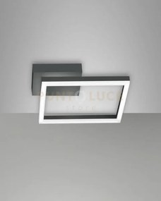 Bard applique antracite 1 luce a led 3000k - 22w - 2160 lm dimmerab...