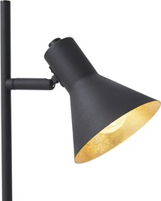 Lampada da tavolo moderna nera con oro 1 luce - Magno