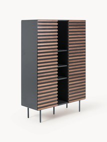 Credenza alta con finitura in legno di noce Kesia