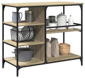 Carrello cucina rovere sonoma 100x48x89,5 cm legno multistrato
