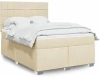 Giroletto a Molle con Materasso Crema 140x19 cm in Tessuto 3292788