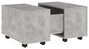 Tavolino da salotto grigio cemento 60x60x38 cm in truciolato
