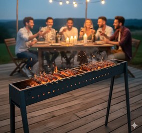 Cuoci Arrosticini a Carbone 100 cm Lisa Luxury Torino 100...