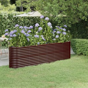 Letto Giardino Acciaio Verniciato A Polvere 260x40x68cm Marrone /
