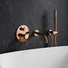 Rubinetto da vasca da incasso Rea Lungo Copper + BOX