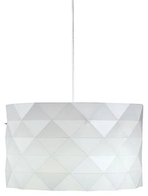 Sospensione Moderna 3 Luci Prisma In Polilux Bianco Made In Italy
