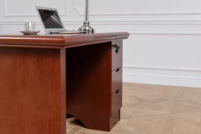 Scrivania classica con cassetti in legno noce PRESTIGE B520 1,2 Metri-Arrediorg.it
