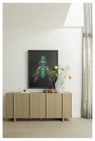 Cassettiera bassa beige in legno di pino 200x85 cm Basu - WOOOD