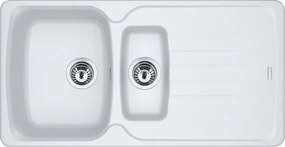 Lavello 1.5 vasche in fragranite bianco FRANKE L 97 x L 50 cm