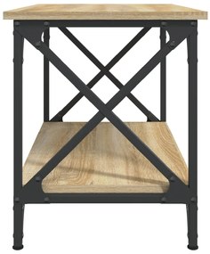Tavolino rovere sonoma 55x38x45 cm in legno multistrato