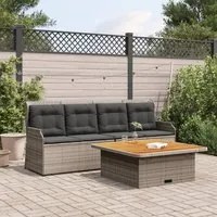 Set Divani da Giardino 3 pz con Cuscini Grigio in Polyrattan 3262588