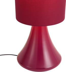 Lampada da terra retrò viola con paralume in tessuto - Mina