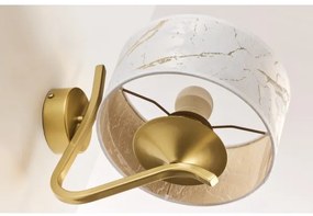 Jupiter 2111 - Applique KASZMIR 1xE27/15W/230V bianco/oro/effetto marmo