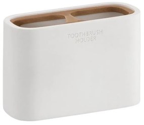 Gedy - Toothbrush supporto NINFEA bianco/bambù