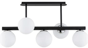 Lampadario a sospensione con supporto rigido TUKANE 5xE14/10W/230V nero