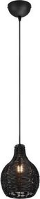 Reality - Lampadario a cavo SPROUT 1xE14/40W/230V nero/rattan