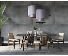 Duolla - Lampadario a sospensione con filo PARIGI 1xE27/15W/230V diametro 40 cm argento/oro
