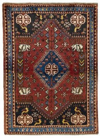 Shiraz Tappeto persiano 100x140 Rosso (Iran) Annodato A Mano