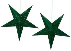 Set di 2 stelle LED carta verde smeraldo 60 cm MOTTI Beliani