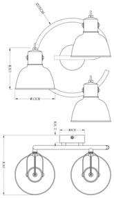 Globo 54655-3 - Luce Spot FILLO 3xE14/25W/230V