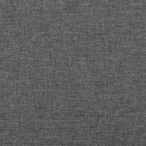 Giroletto con Testiera Grigio Scuro 200x200 cm in Tessuto