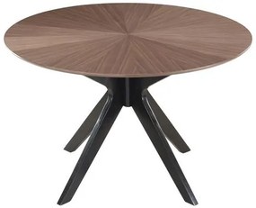 Tavolo da pranzo design rotondo noce D120 cm DIELLI