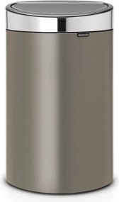 Cestino per la spazzatura in acciaio grigio touch 40 l Touch Bin – Brabantia