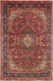 Tabriz Tappeto 200x310 Rosso (Iran) Annodato A Mano