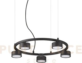 Minor lampadario sospeso in metallo nero 5 luci attacco gx53 lampad...