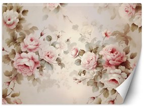 Carta Da Parati, Rose Shabby Chic  Dimensioni Tappeti 350x245, Tipo di Carta da Parati PVC da 130 gr.