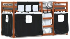 Letto A Castello Senza Materasso Bianco E Nero 75x190 Cm İnpino /