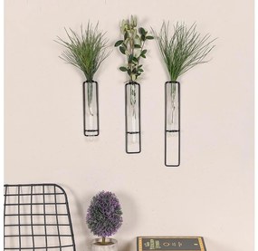 SET 3x Decorazione murale per fiori 20/25/30 cm nero