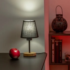 Brilagi - Lampada da tavolo NUBILA WOOD 1xE27/25W/230V quercia/nero